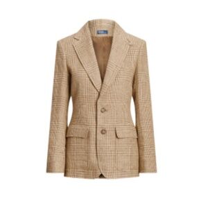 Ralph Lauren Glen Plaid Linen Tweed Blazer